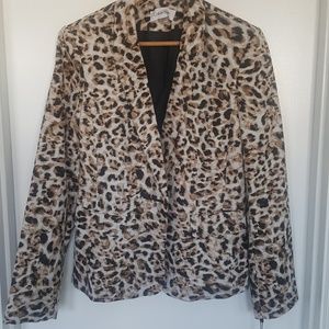 Calvin Klein Leopard Print Woman's Blazer